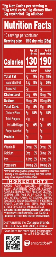 slide 9 of 10, Duncan Hines Keto Friendly Chocolate Chip Cookie Mix 8.8 oz, 8.8 oz