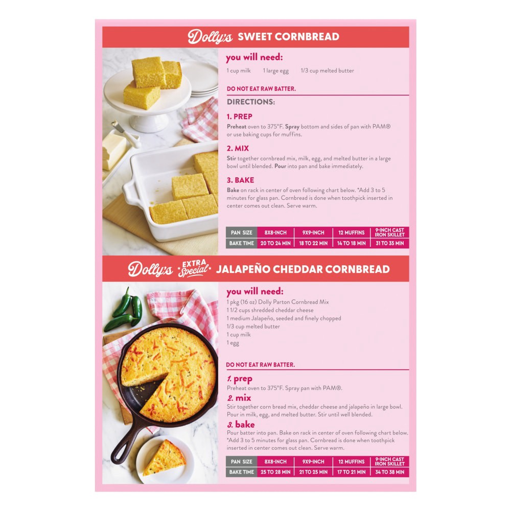 slide 4 of 6, Duncan Hines Dolly Parton's Sweet Cornbread & Muffin Mix, 16 oz., 16 oz