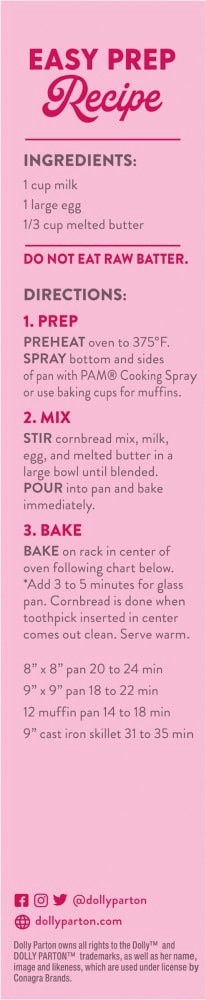 slide 3 of 4, Duncan Hines Dolly Parton's Sweet Cornbread & Muffin Mix, 16 oz., 16 oz