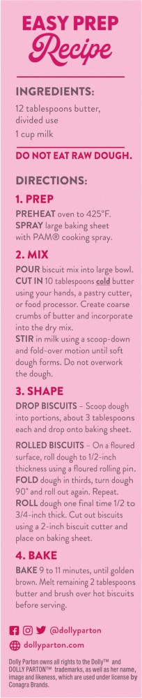 slide 2 of 4, Duncan Hines Dolly Parton's Buttermilk Biscuit Mix, 16 oz., 16 oz