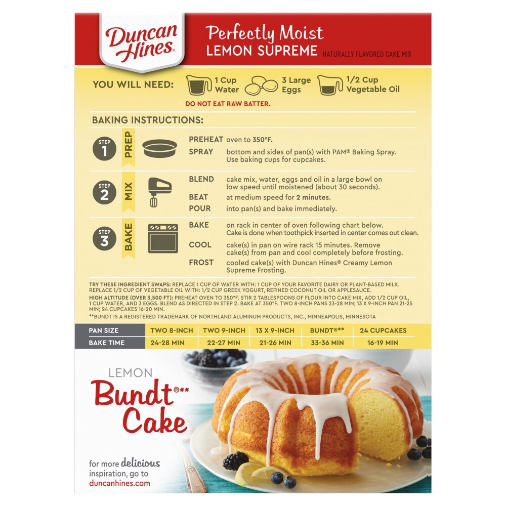 slide 5 of 6, Duncan Hines Signature Perfectly Moist Lemon Supreme Lemon Cake Mix, 15.25 oz, 15.25 oz