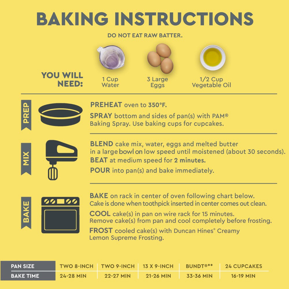 slide 4 of 6, Duncan Hines Signature Perfectly Moist Lemon Supreme Lemon Cake Mix, 15.25 oz, 15.25 oz