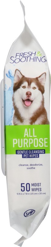 slide 2 of 5, Fresh & Soothing All Purpose Gentle Cleansing Pet Wipes 50 Each, 50 ct