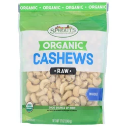 Sprouts Organic Raw Whole Cashews