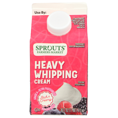 slide 1 of 1, Sprouts Heavy Whipping Cream, 16 FOZ PINT