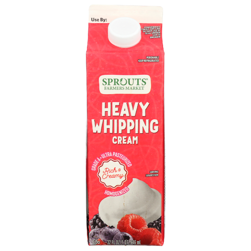 slide 1 of 1, Sprouts Heavy Whipping Cream, 32 FOZ QUART
