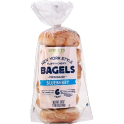 Sprouts Blueberry New York Style Bagels 6 Count