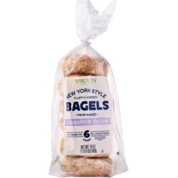 Sprouts Cinnamon Raisin New York Style Bagels 6 Count