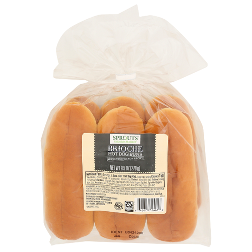 slide 1 of 1, Sprouts Brioche Hot Dog Buns, 9.5 oz; 6 ct