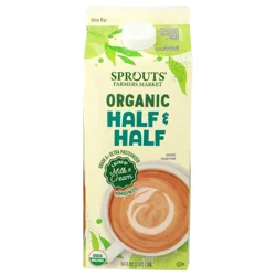 Sprouts Organic Grade A Ultra Pasteurized Homogenized Half & Half