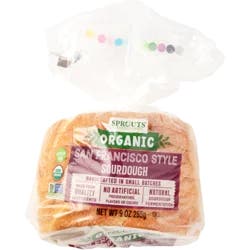 Sprouts Organic Sliced San Francisco Style Sourdough Bread Half Loaf