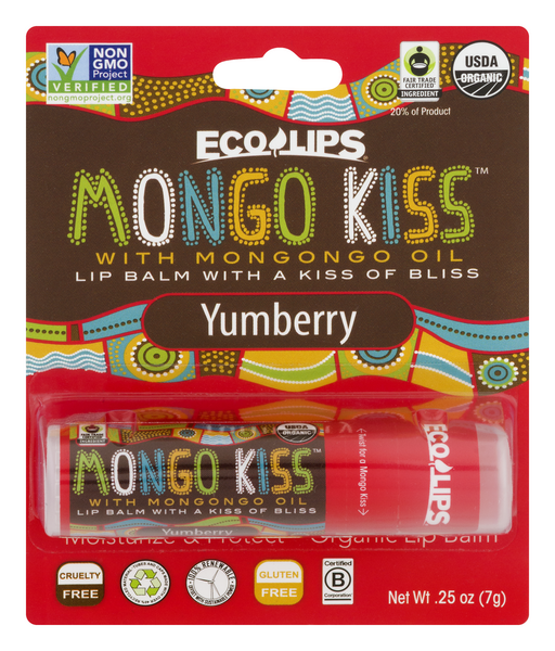 slide 1 of 1, Eco Lips Mongo Kiss Lip Balm With Mongongo Oil, 0.25 oz