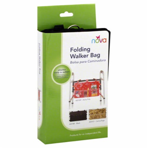 slide 2 of 2, Nova Folding Walker Bag - Black, 1 ct