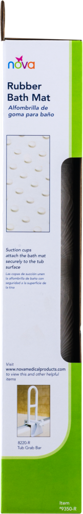 slide 4 of 4, Nova Rubber Bath Mat - White Shell, 1 ct