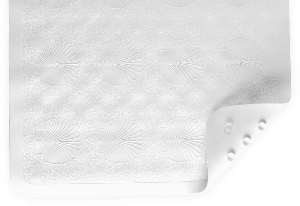 slide 2 of 4, Nova Rubber Bath Mat - White Shell, 1 ct