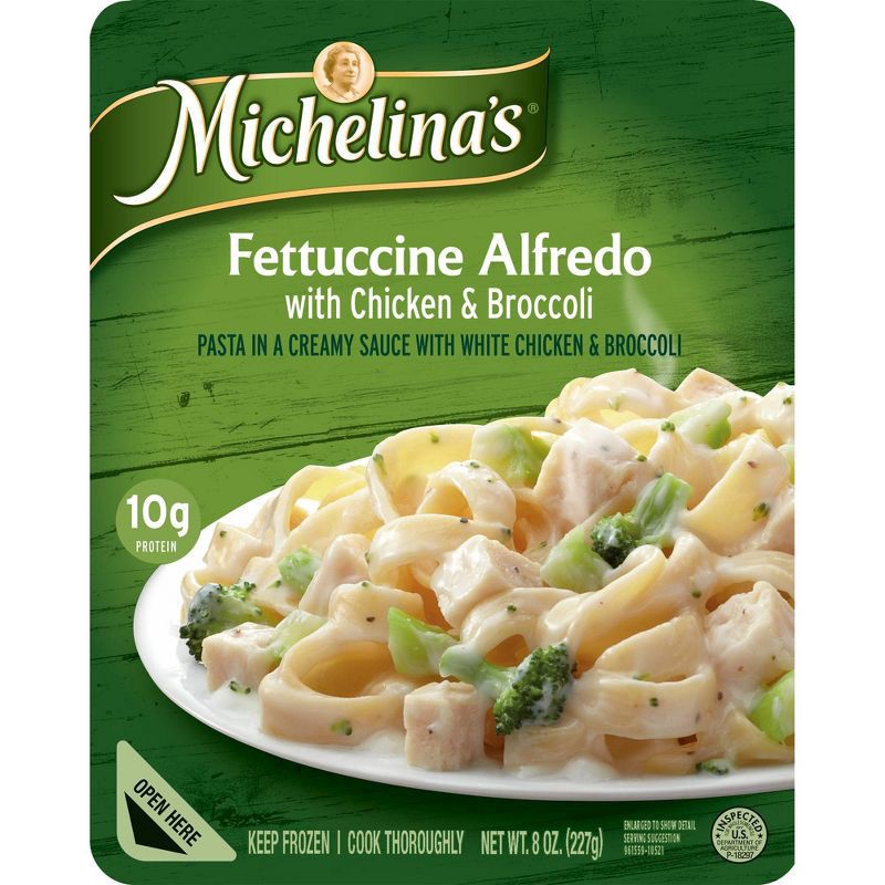 slide 1 of 5, Michelina's Frozen Fettuccine Alfredo with Chicken & Broccoli - 8oz, 