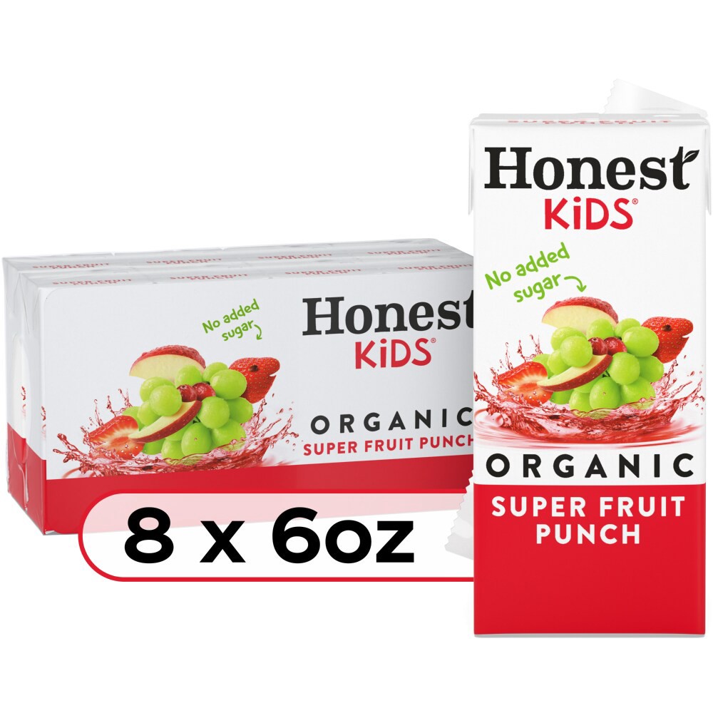 slide 2 of 6, Honest Kids Super Fruit Punch Cartons, 6 fl oz, 8 Pack, 8 ct; 6 oz