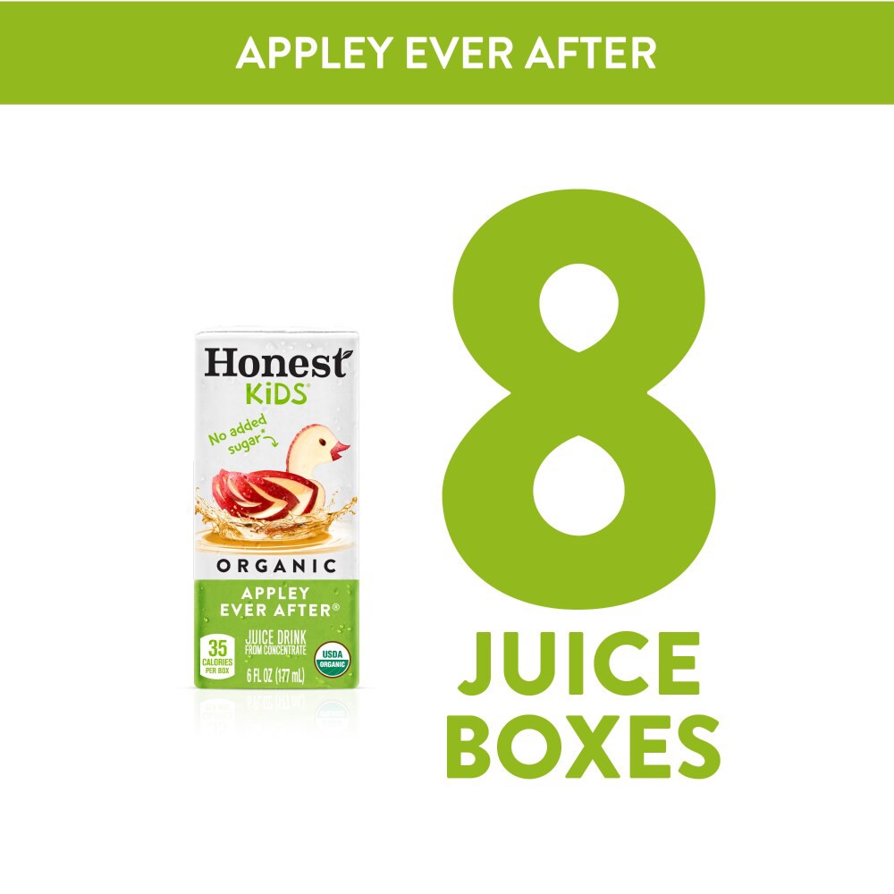 slide 3 of 6, Honest Kids Appley Ever After Cartons, 6 fl oz, 8 Pack, 8 ct