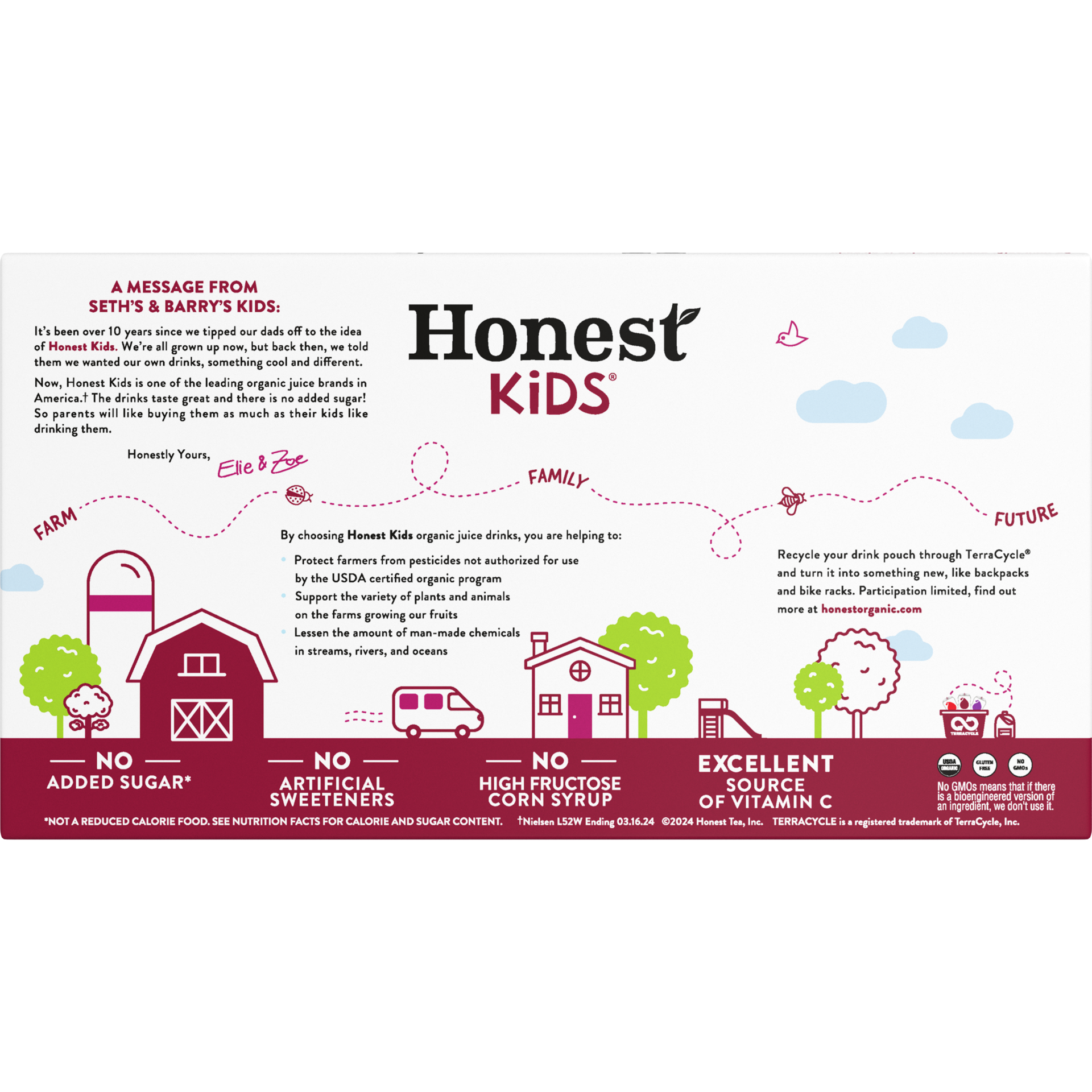 slide 3 of 5, Honest Kids Cherry Go Round Pouches, 6.75 fl oz, 8 Pack, 8 ct