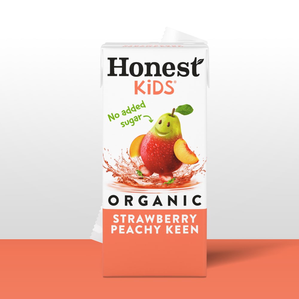 slide 4 of 6, Honest Kids Strawberry Peachy Keen Cartons, 6 fl oz, 8 Pack, 8 ct