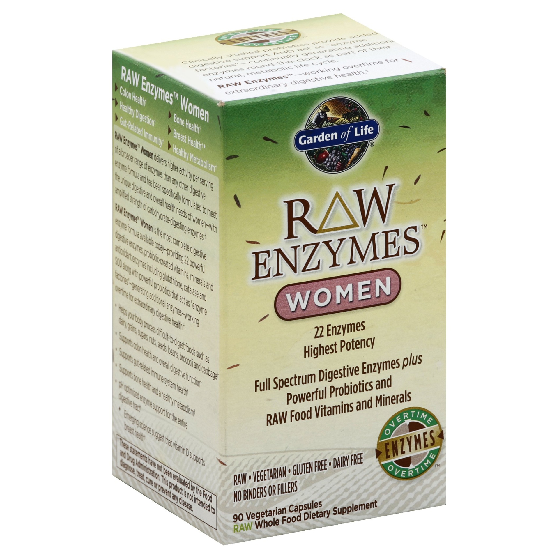 slide 1 of 3, Garden Of Life Raw Enzymes Women Vegetarian Capsules, 90 ct