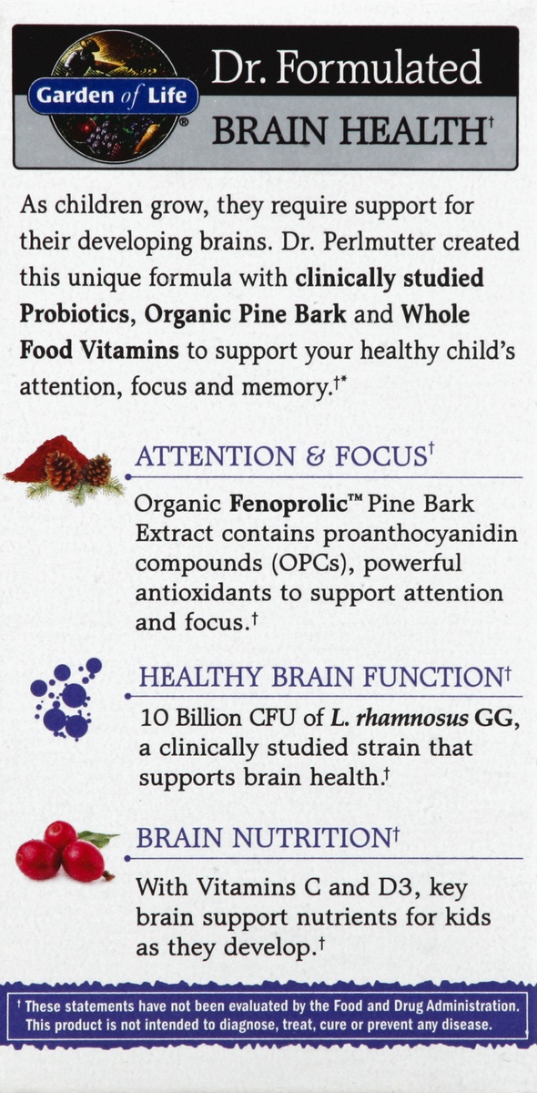 slide 3 of 4, Garden of Life Attention & Focus 60 ea, 60 ct