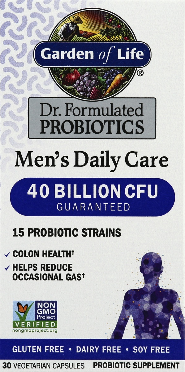 slide 3 of 6, Garden of Life Dr. Formulated Men's Daily Care Probiotic Capsules, 30 ct