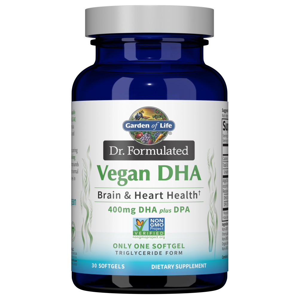 slide 2 of 3, Garden Of Life Brain And Heart Health Vegan Dha, 30 ct