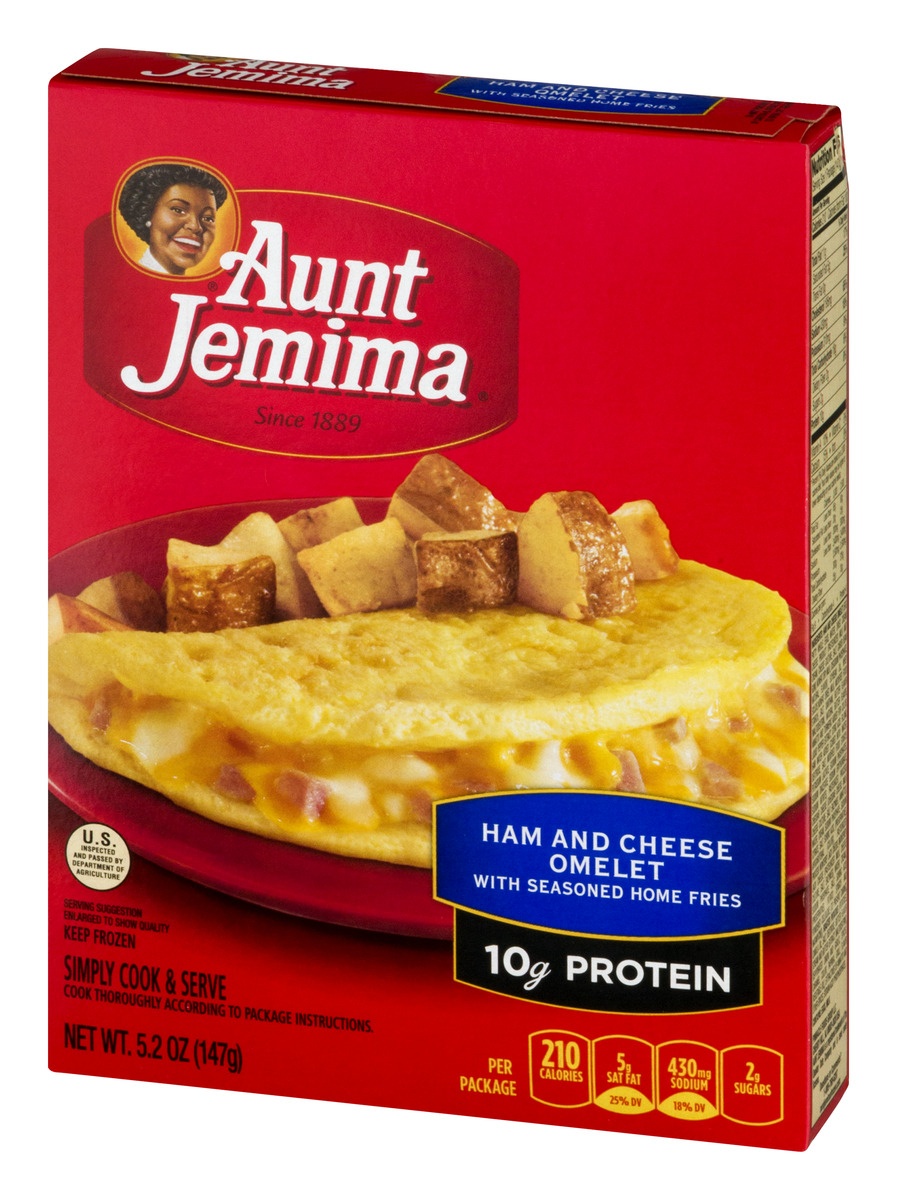 slide 4 of 9, Aunt Jemima Ham Cheese Omelette Entree, 5.2 oz