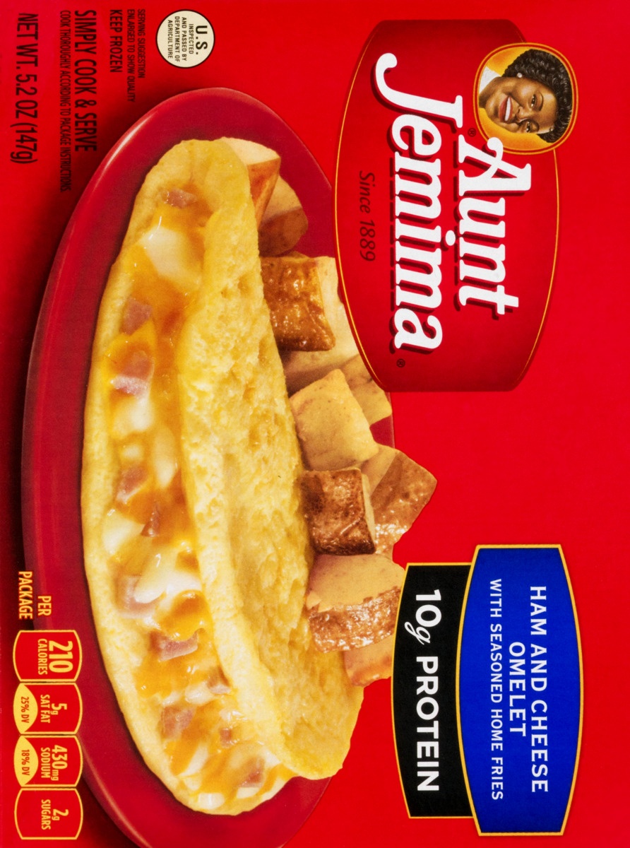 slide 9 of 9, Aunt Jemima Ham Cheese Omelette Entree, 5.2 oz