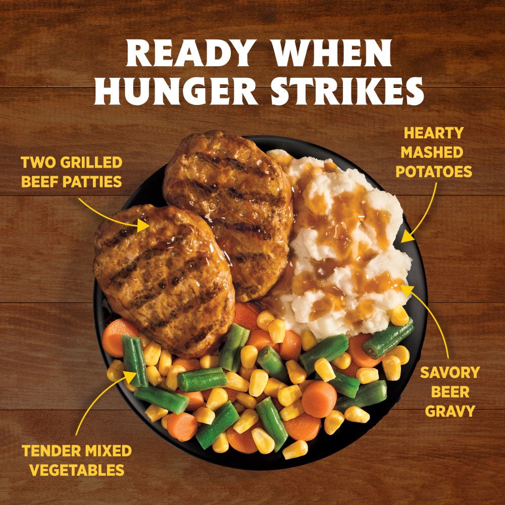 slide 3 of 6, Hungry-Man Hungryman Grilled Beef Patty, 15 oz