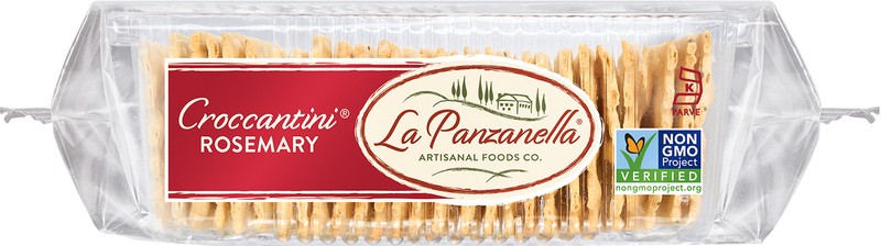 slide 4 of 5, La Panzanella Rosemary Lapazena Crackers, 3 oz