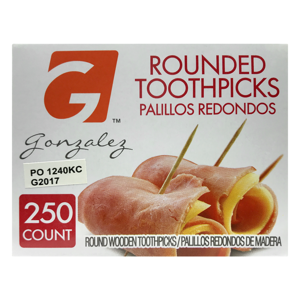 slide 1 of 1, Gonzalez, Round Toothpicks, 250 ct