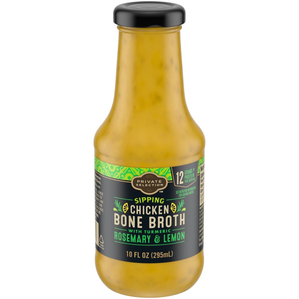 slide 3 of 3, Private Selection Chicken Bone Broth With Tumeric Rosemary & Lemon, 10 fl oz