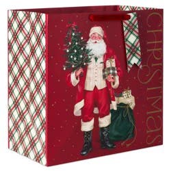 Hallmark 15" Extra-Deep Christmas Gift Bag (Smiling Santa)