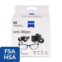 Zeiss Lens Wipes 60 ea