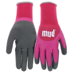 MUD Women's Bamboo Double Dip Pink Garden Gloves, 1 ct