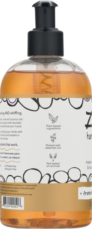 slide 2 of 4, Zum Liquid Hand Soap Frank & Myrrh, 12 oz