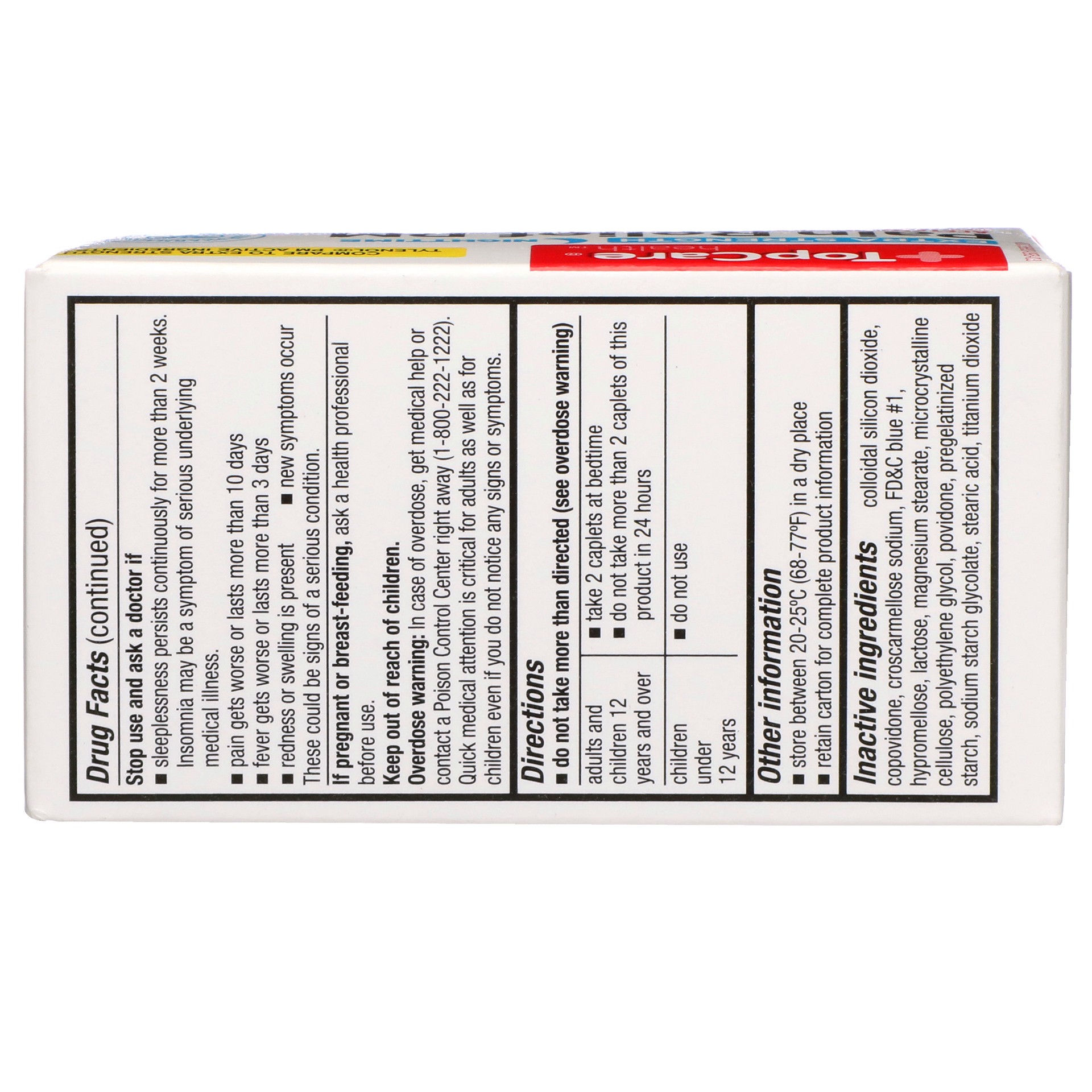 slide 2 of 6, TopCare Health Nighttime Extra Strength Pain Relief PM 100 Caplets, 100 ct