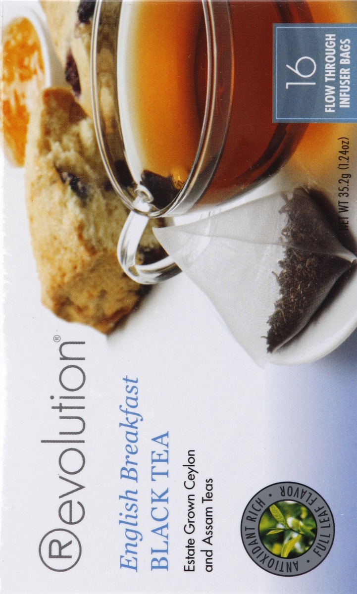 slide 6 of 6, Revolution Tea English Breakfast Black Tea Bags, 16 ct