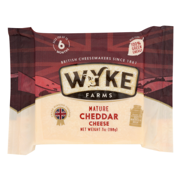 slide 1 of 1, Wyke Farms Mature Cheddar Cheese Aged 6 Months, 7 oz