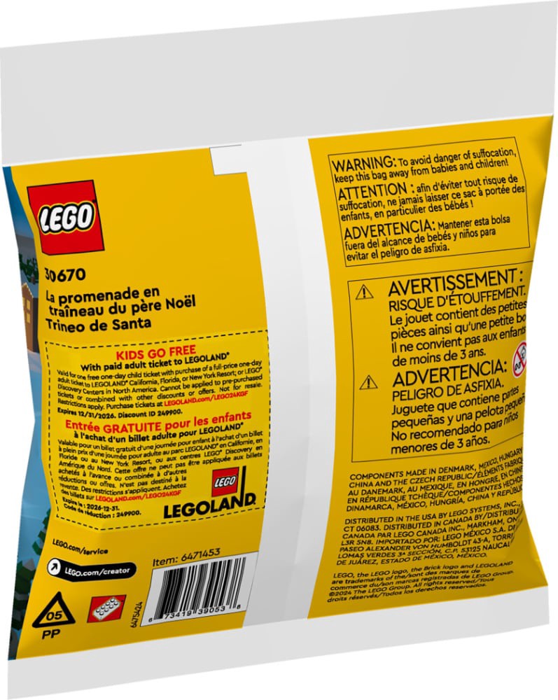 slide 3 of 5, Lego Creator Santa's Sleigh Ride 30670, 1 ct