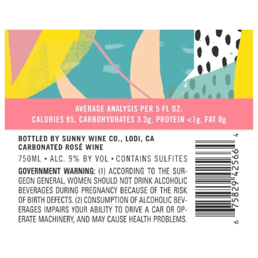 slide 2 of 3, Sunny with a Chance of Flowers Bubbly Carbonated Rose Wine 750 ml, 750 ml