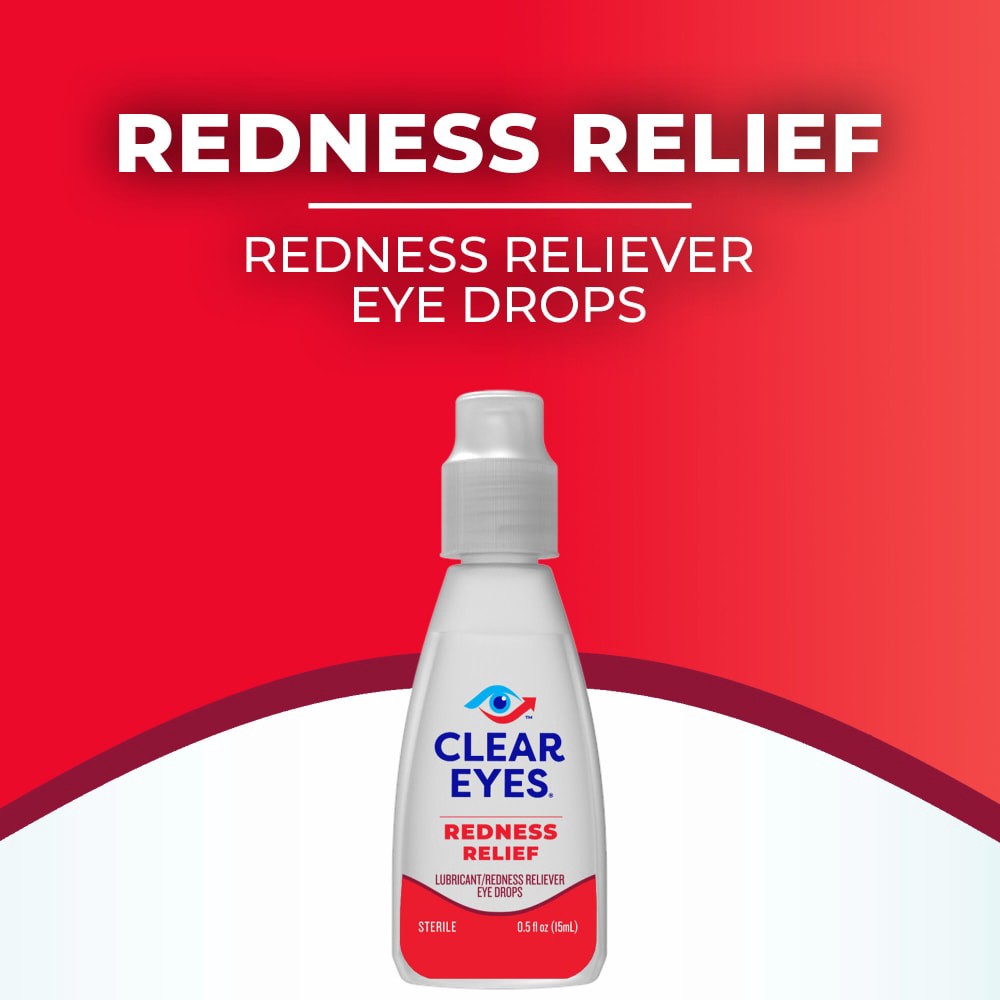 slide 6 of 6, Clear Eyes Redness Relief Drops, 0.20 fl oz