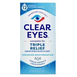 Clear Eyes Triple Action Moisturizing Eye Drops