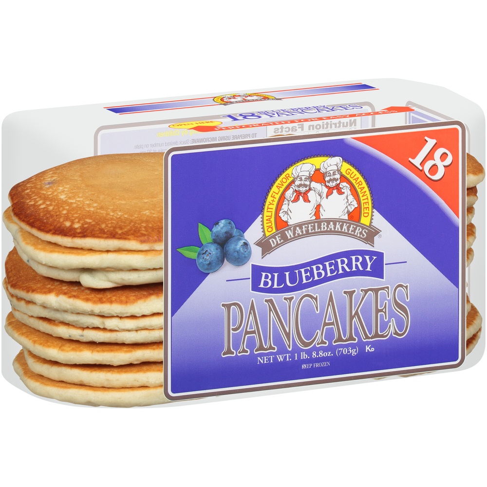 slide 3 of 8, De Wafelbakkers Blueberry Pancakes, 1.5 lb