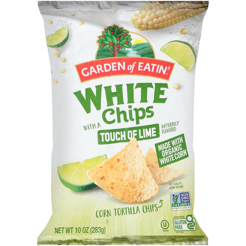 slide 1 of 1, Garden of Eatin' Garden Of Eatin' White Chips With A Touch Of Lime Corn Tortilla Chips, 10 oz
