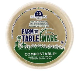 Farm To Table 16.9 Ounce Fiber Bowl 20 Count