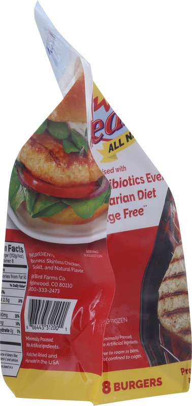 slide 5 of 5, Red Bird Original Chicken Burgers 8 ea, 8 ct