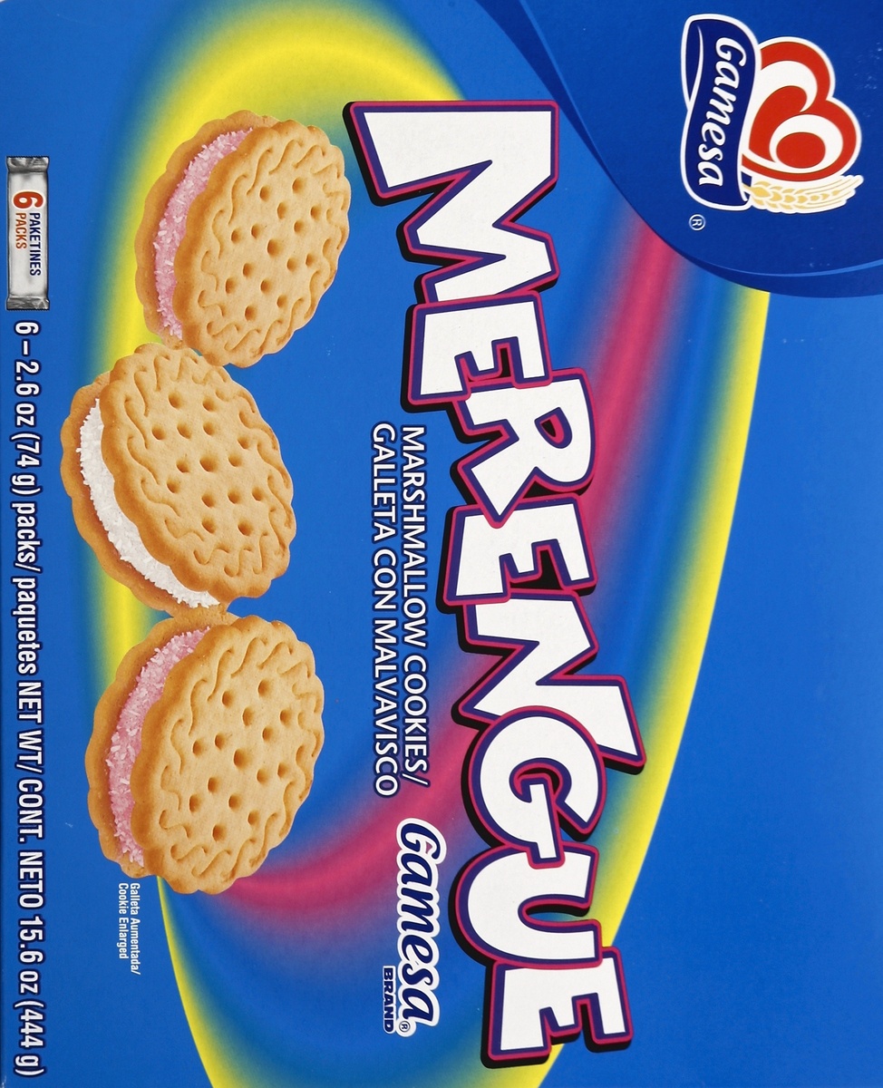 Gamesa Marshmallow Cookies, Merengue, 6 Pack 6 ea, Shop